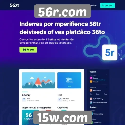 Interface do usuário e experiência de navegação no site 56r.com